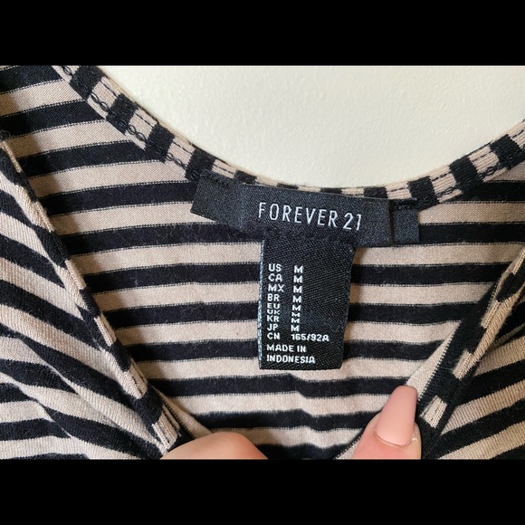 Long sleeve, scoop neck, striped body suit - Picture 3 of 3